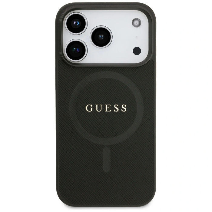 Guess Saffiano Classic Logo MagSafe Apple iPhone 17 Pro black