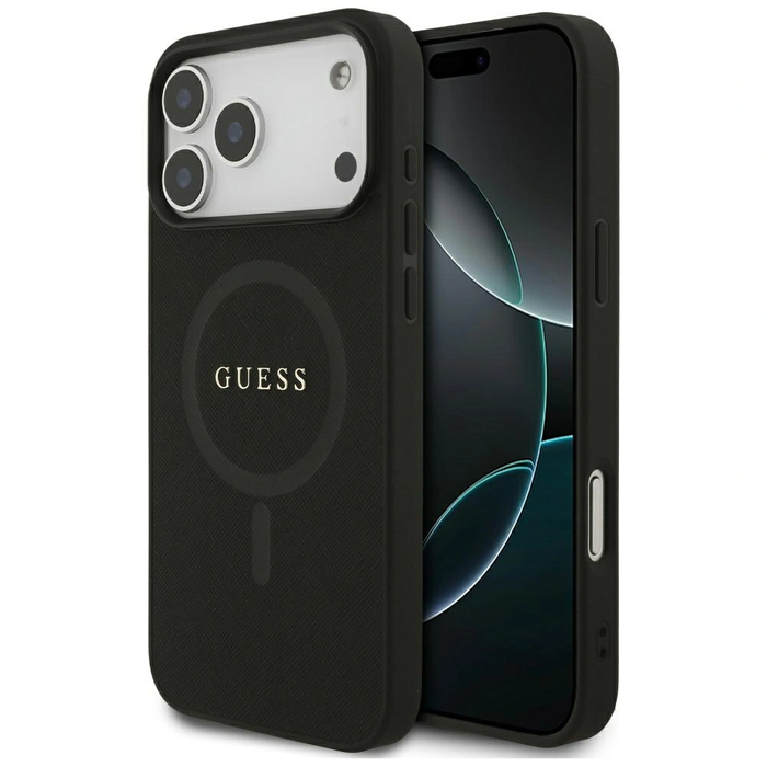 Guess Saffiano Classic Logo MagSafe Apple iPhone 17 Pro Max black