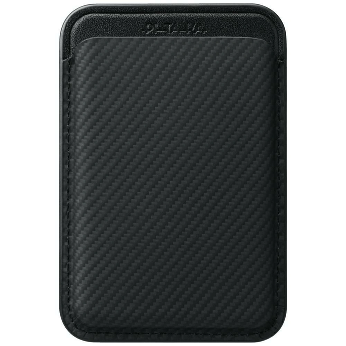 PITAKA Woven Magnetic Wallet MagSafe black grey