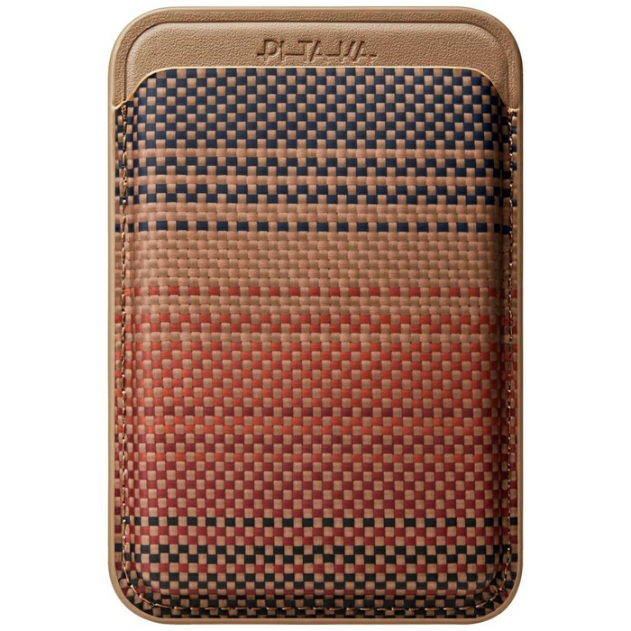PITAKA Woven Magnetic Wallet MagSafe sunset