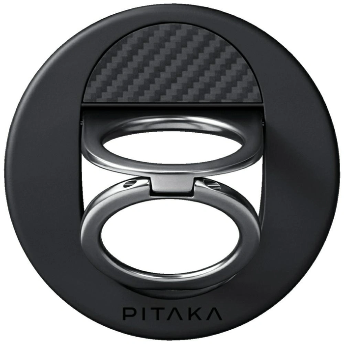 PITAKA MagEZ Grip 3 MagSafe Magnetic Finger Holder with Stand Function Black Grey
