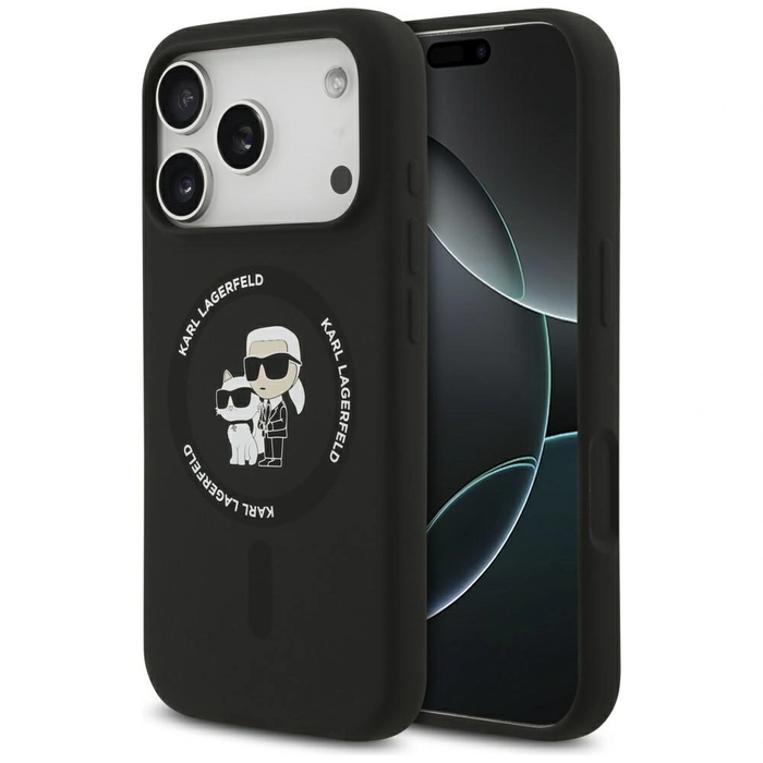 Karl Lagerfeld Silicone Karl&Choupette Ring MagSafe Apple iPhone 17 Pro black