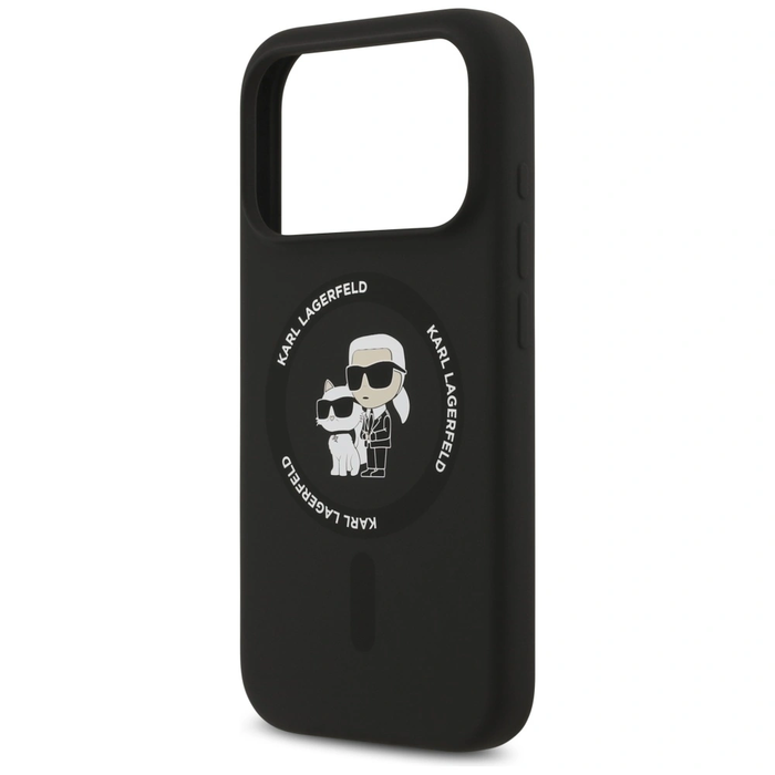 Karl Lagerfeld Silicone Karl&Choupette Ring MagSafe Apple iPhone 17 Pro black