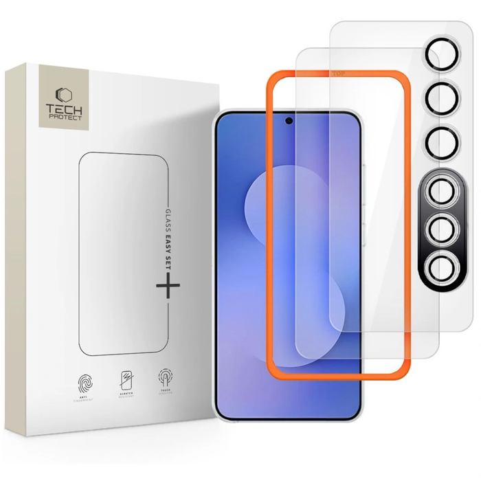 Tech-Protect Easy Set+ Samsung Galaxy S25 FE Clear [2+1 PACK]