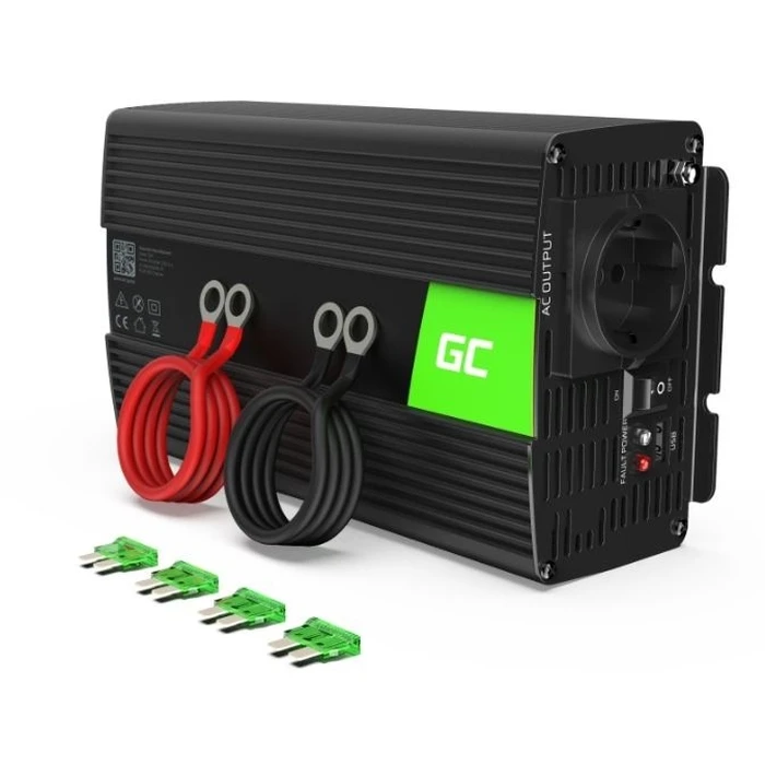 Inverters Αυτοκινήτου Green Cell Converter 24V na 230V 1000W/2000W
