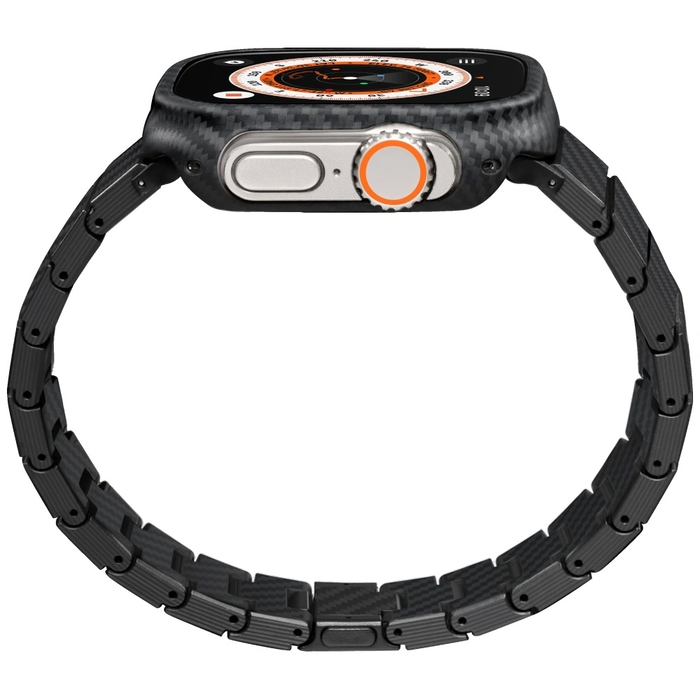 PITAKA Carbon Fiber Modern Apple Watch 1/2/3/4/5/6/7/8/9/10/11/SE/SE 3/Ultra/Ultra 2/Ultra 3 black grey