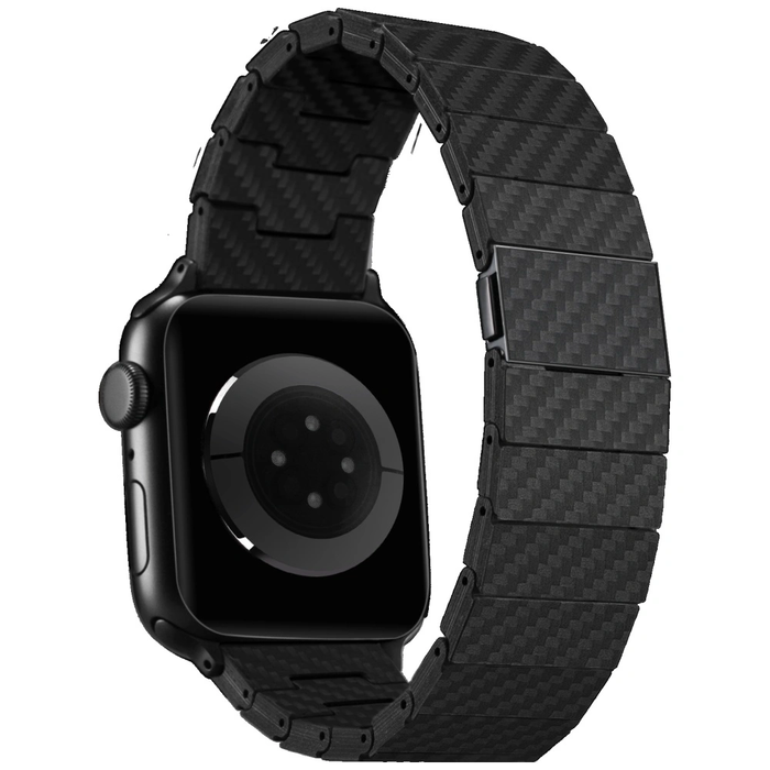 PITAKA Carbon Fiber Modern Apple Watch 1/2/3/4/5/6/7/8/9/10/11/SE/SE 3/Ultra/Ultra 2/Ultra 3 black grey