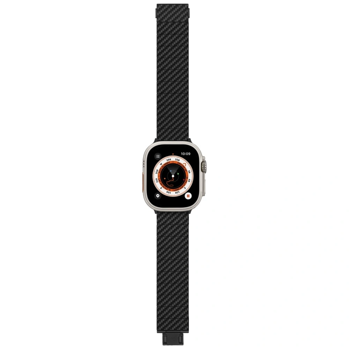 PITAKA Carbon Fiber Modern Apple Watch 1/2/3/4/5/6/7/8/9/10/11/SE/SE 3/Ultra/Ultra 2/Ultra 3 black grey