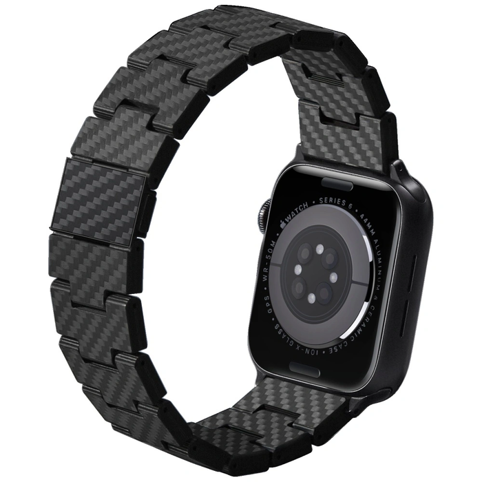 PITAKA Carbon Fiber Retro Apple Watch 1/2/3/4/5/6/7/8/9/10/11/SE/SE 3/Ultra/Ultra 2/Ultra 3 black grey