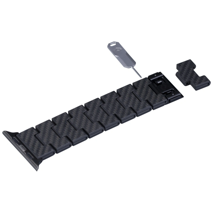 PITAKA Carbon Fiber Retro Apple Watch 1/2/3/4/5/6/7/8/9/10/11/SE/SE 3/Ultra/Ultra 2/Ultra 3 black grey