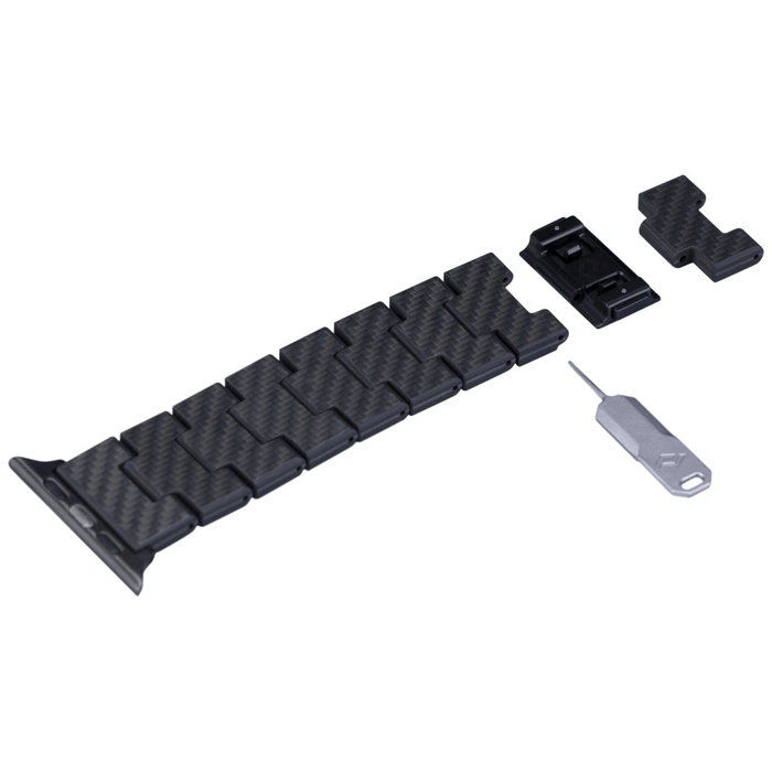 PITAKA Carbon Fiber Retro Apple Watch 1/2/3/4/5/6/7/8/9/10/11/SE/SE 3/Ultra/Ultra 2/Ultra 3 black grey
