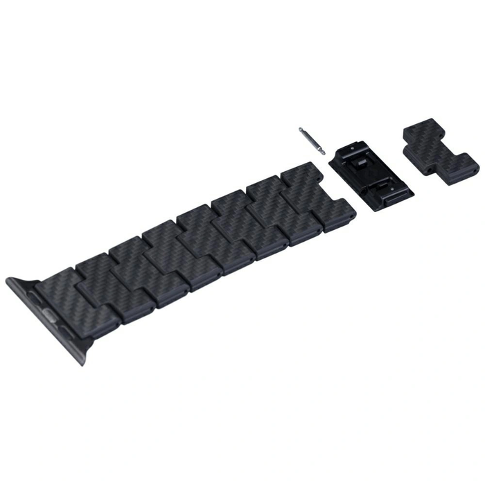 PITAKA Carbon Fiber Retro Apple Watch 1/2/3/4/5/6/7/8/9/10/11/SE/SE 3/Ultra/Ultra 2/Ultra 3 black grey