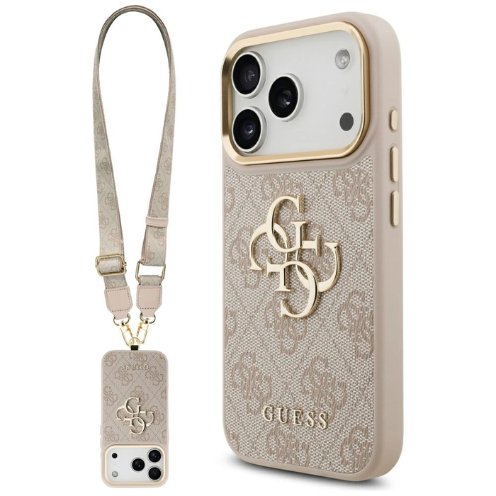 Guess 4G Big 4G Classic Logo Big Strap Metal Buttons Apple iPhone 17 Pro pink
