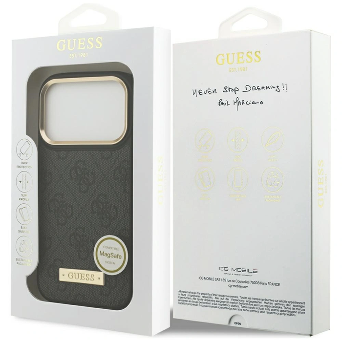 Guess 4G Logo Plate MagSafe Apple iPhone 17 Pro black