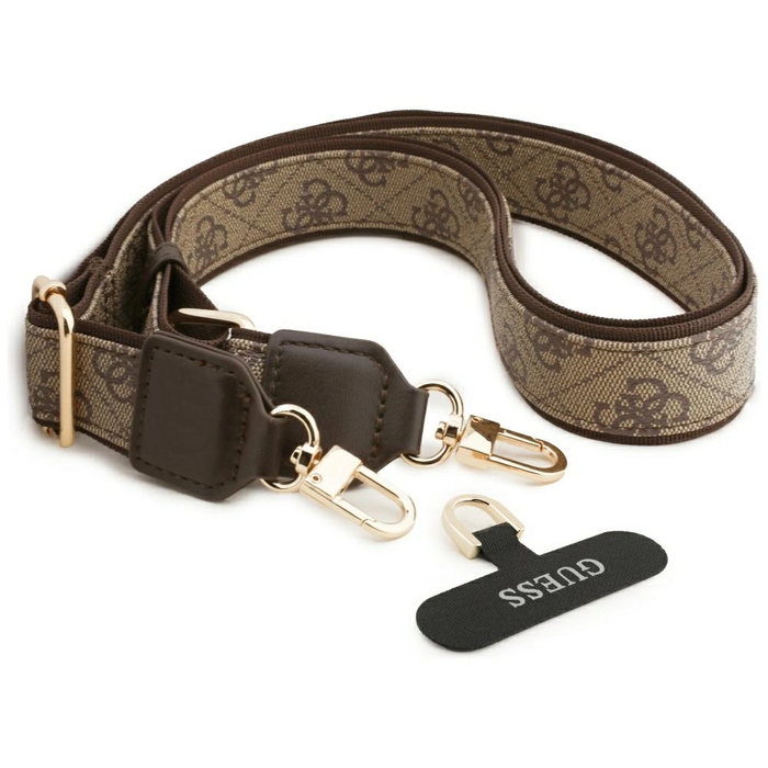Guess 4G Strass Logo & Big Strap Metal Buttons MagSafe Apple iPhone 17 brown