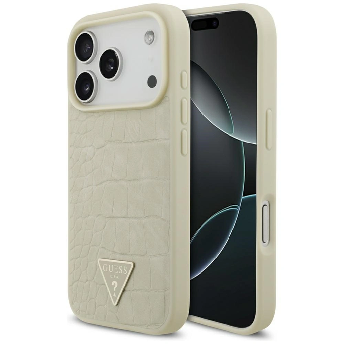 Guess Croco Triangle Logo MagSafe Apple iPhone 17 Pro gold