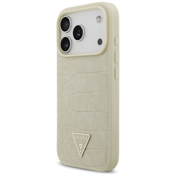 Guess Croco Triangle Logo MagSafe Apple iPhone 17 Pro gold