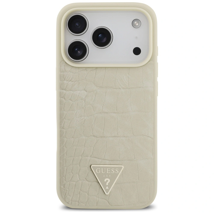 Guess Croco Triangle Logo MagSafe Apple iPhone 17 Pro gold