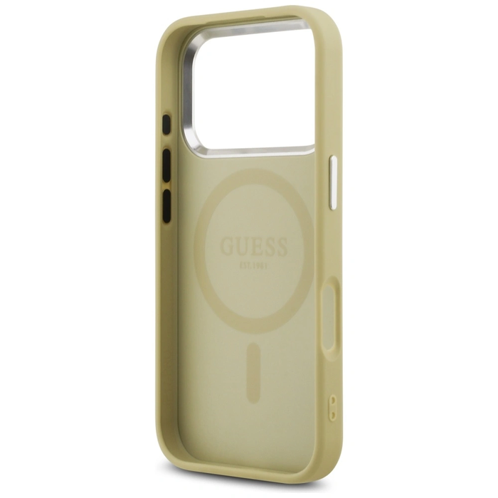 Guess Glitter Triangle Logo MagSafe Apple iPhone 17 Pro gold