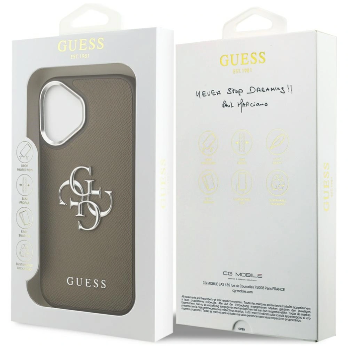 Guess Grained Big 4G Classic Logo Apple iPhone 17 brown