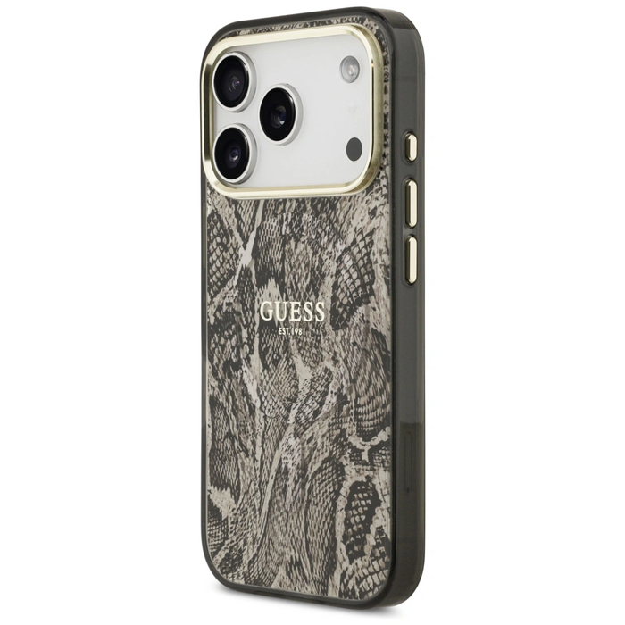 Guess Python Pattern MagSafe Apple iPhone 17 Pro brown