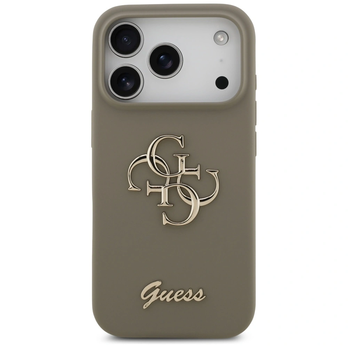 Guess Silicone Big 4G Script Apple iPhone 17 Pro brown
