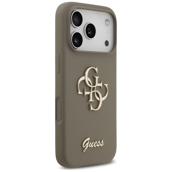 Guess Silicone Big 4G Script Apple iPhone 17 Pro brown