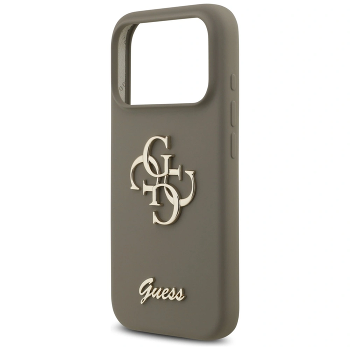 Guess Silicone Big 4G Script Apple iPhone 17 Pro brown