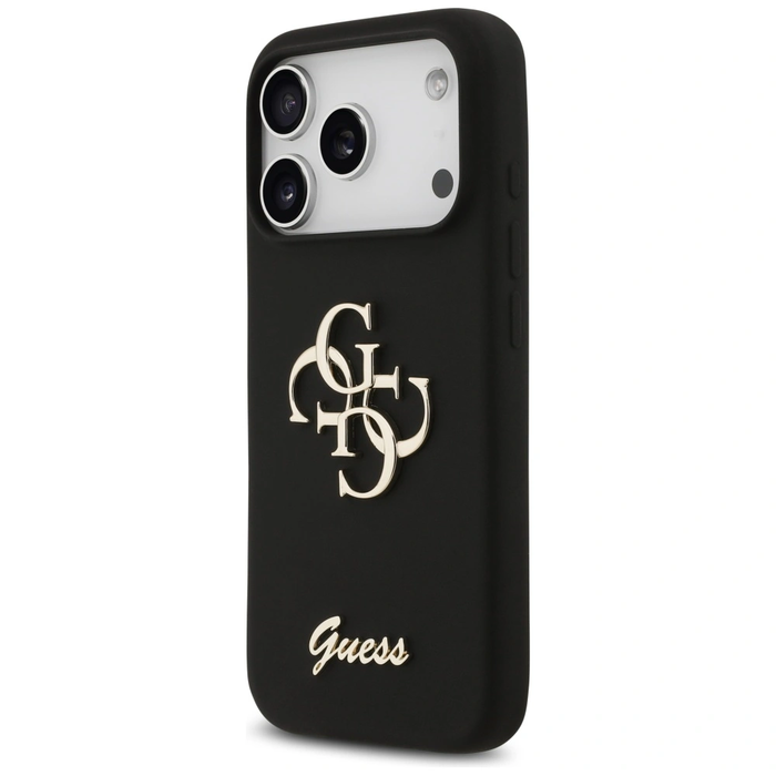 Guess Silicone Big 4G Script Apple iPhone 17 Pro black