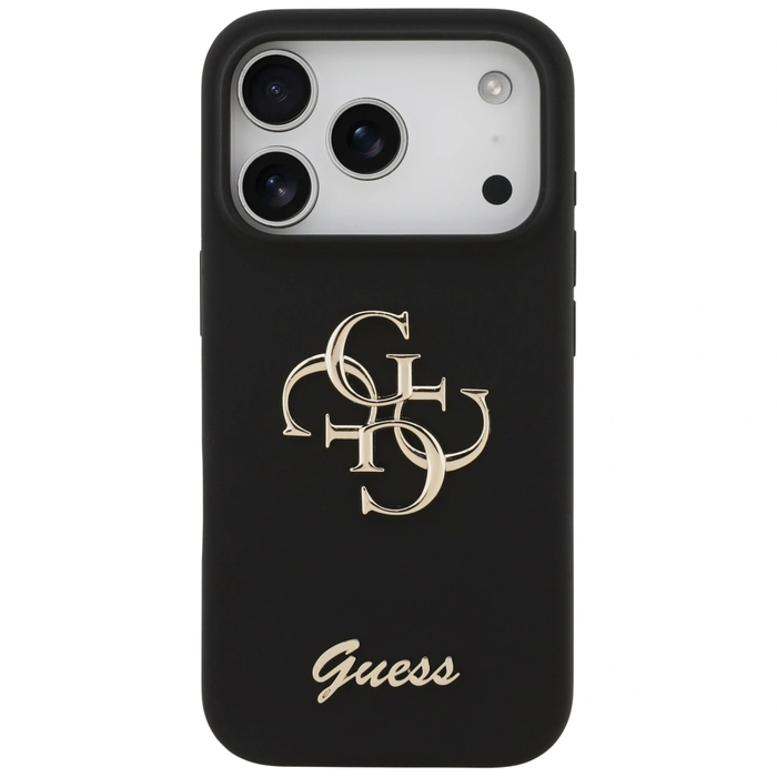 Guess Silicone Big 4G Script Apple iPhone 17 Pro black