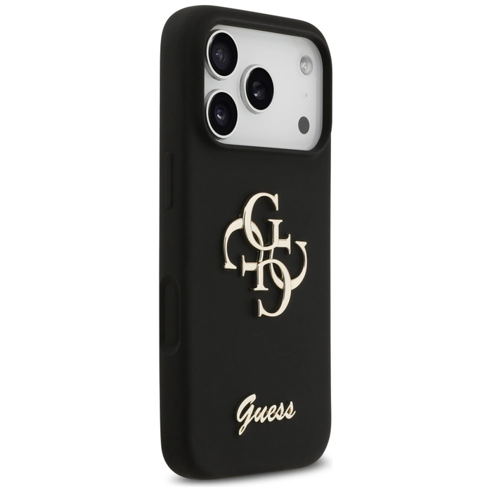 Guess Silicone Big 4G Script Apple iPhone 17 Pro black