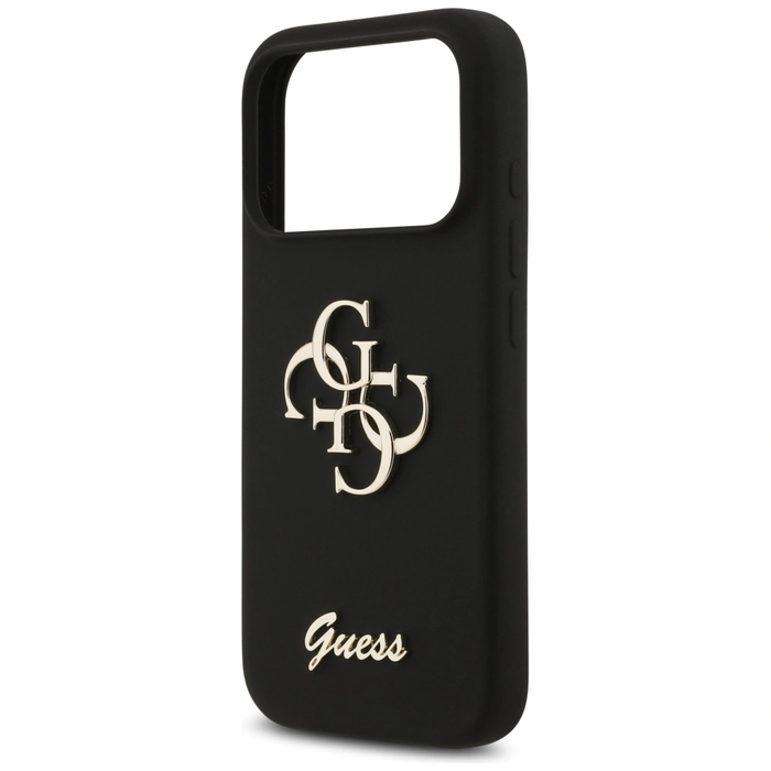 Guess Silicone Big 4G Script Apple iPhone 17 Pro black