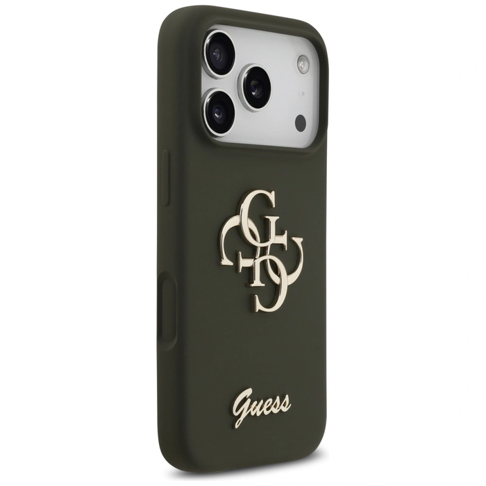 Guess Silicone Big 4G Script Apple iPhone 17 Pro khaki
