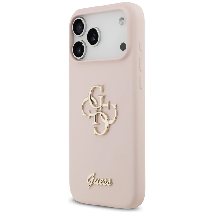 Guess Silicone Big 4G Script Apple iPhone 17 Pro Max pink