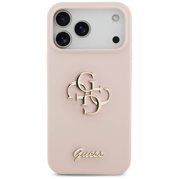 Guess Silicone Big 4G Script Apple iPhone 17 Pro Max pink