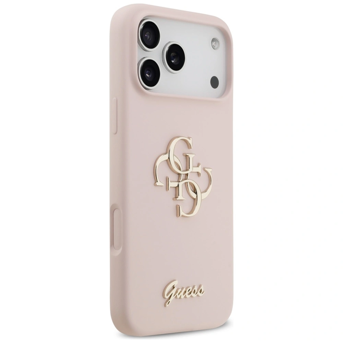 Guess Silicone Big 4G Script Apple iPhone 17 Pro Max pink