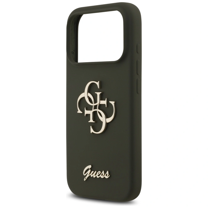 Guess Silicone Big 4G Script Apple iPhone 17 Pro Max khaki