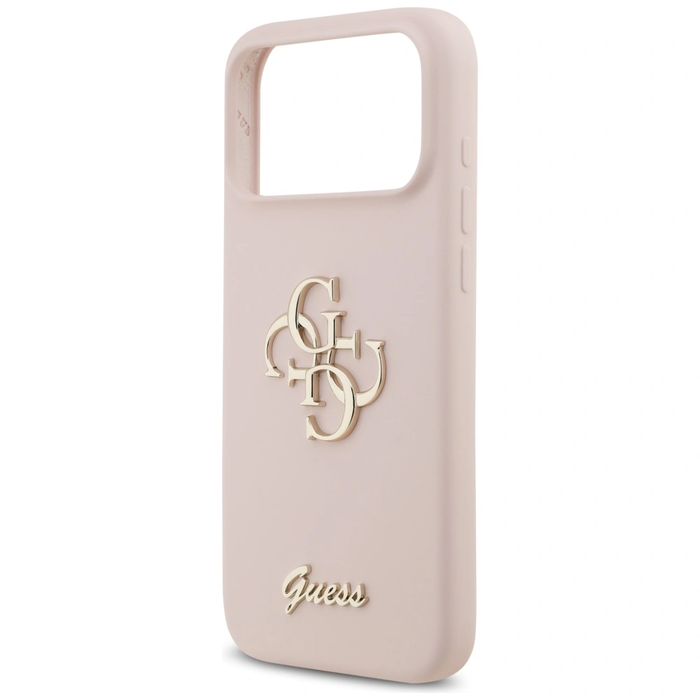 Guess Silicone Big 4G Script Apple iPhone 17 Pro Max pink