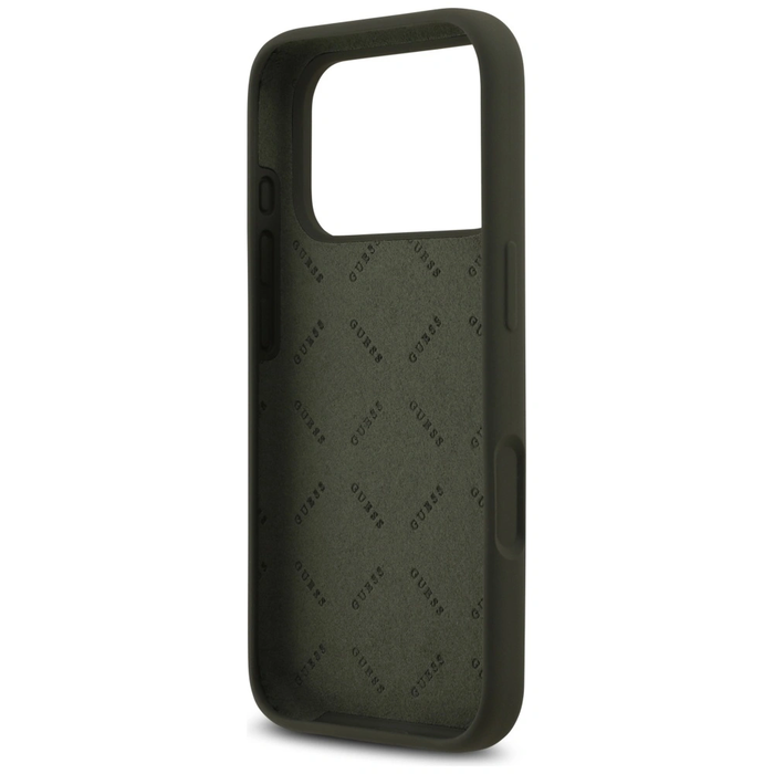 Guess Silicone Big 4G Script Apple iPhone 17 Pro Max khaki