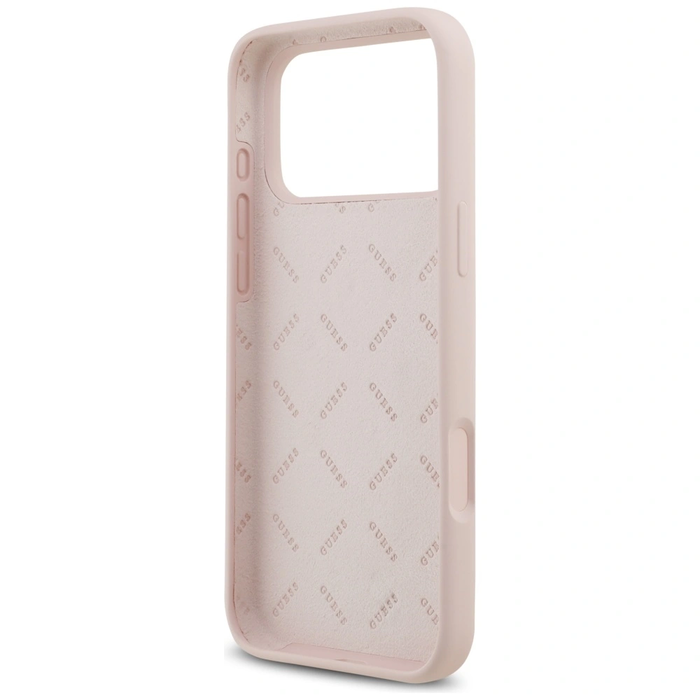 Guess Silicone Big 4G Script Apple iPhone 17 Pro Max pink