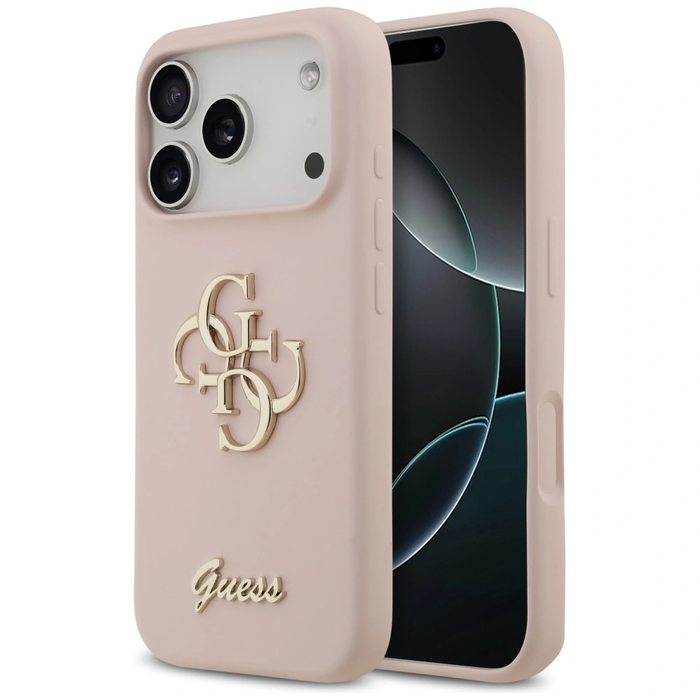 Guess Silicone Big 4G Script Apple iPhone 17 Pro pink