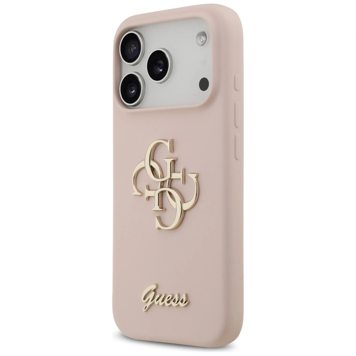 Guess Silicone Big 4G Script Apple iPhone 17 Pro pink