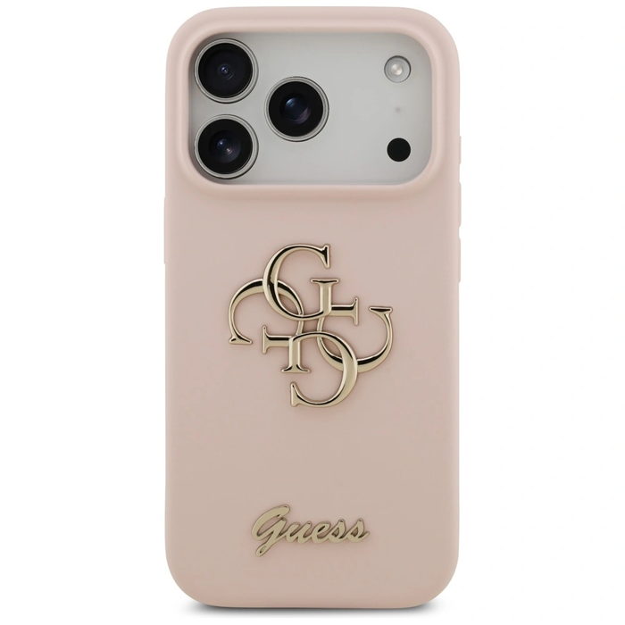 Guess Silicone Big 4G Script Apple iPhone 17 Pro pink