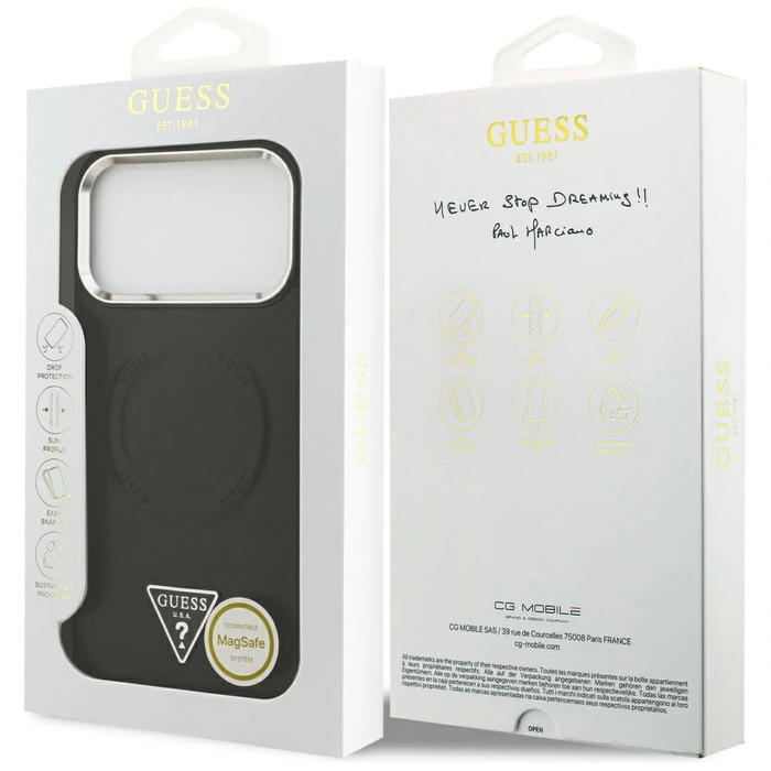 Guess Triangle Logo MagSafe Apple iPhone 17 Pro black