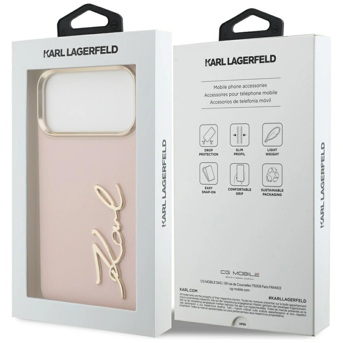 Karl Lagerfeld Karl Script Logo Apple iPhone 17 Pro Max pink