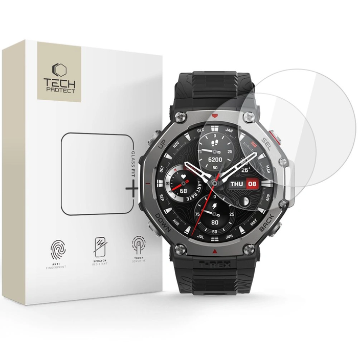 Tech-Protect Glass Fit+ Amazfit T-rex 3 Pro 48mm Clear [2 PACK]