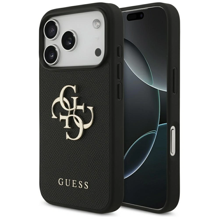 Guess Grained Big 4G & Classic Logo Apple iPhone 17 Pro black