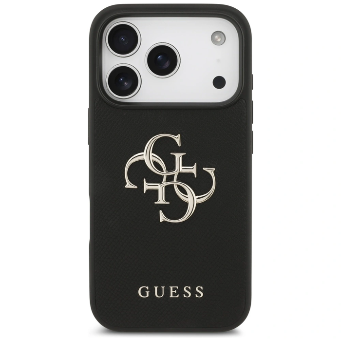 Guess Grained Big 4G & Classic Logo Apple iPhone 17 Pro black