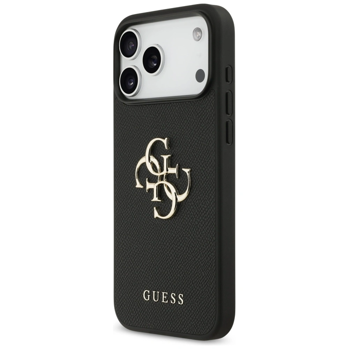 Guess Grained Big 4G & Classic Logo Apple iPhone 17 Pro Max black