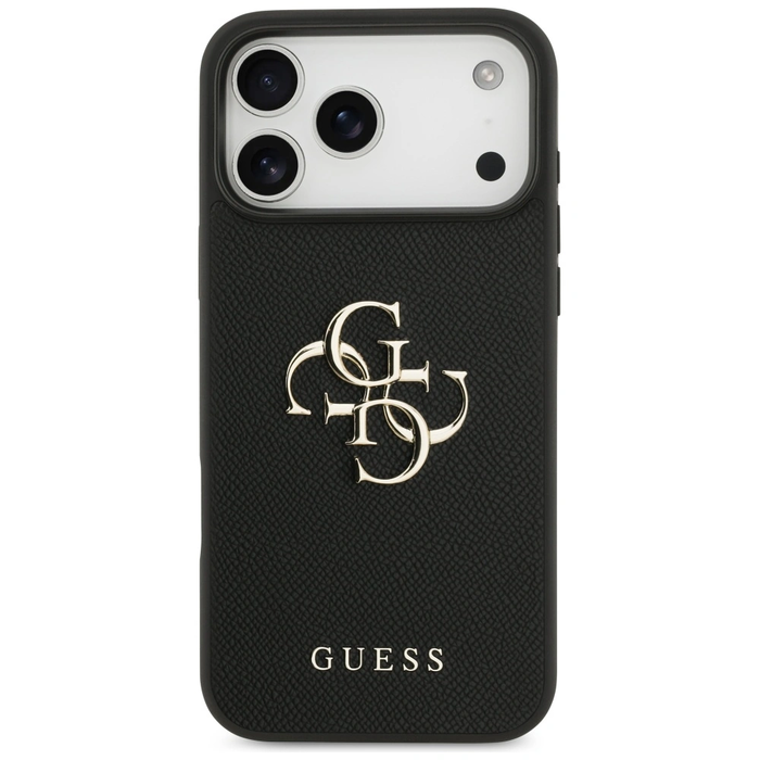 Guess Grained Big 4G & Classic Logo Apple iPhone 17 Pro Max black